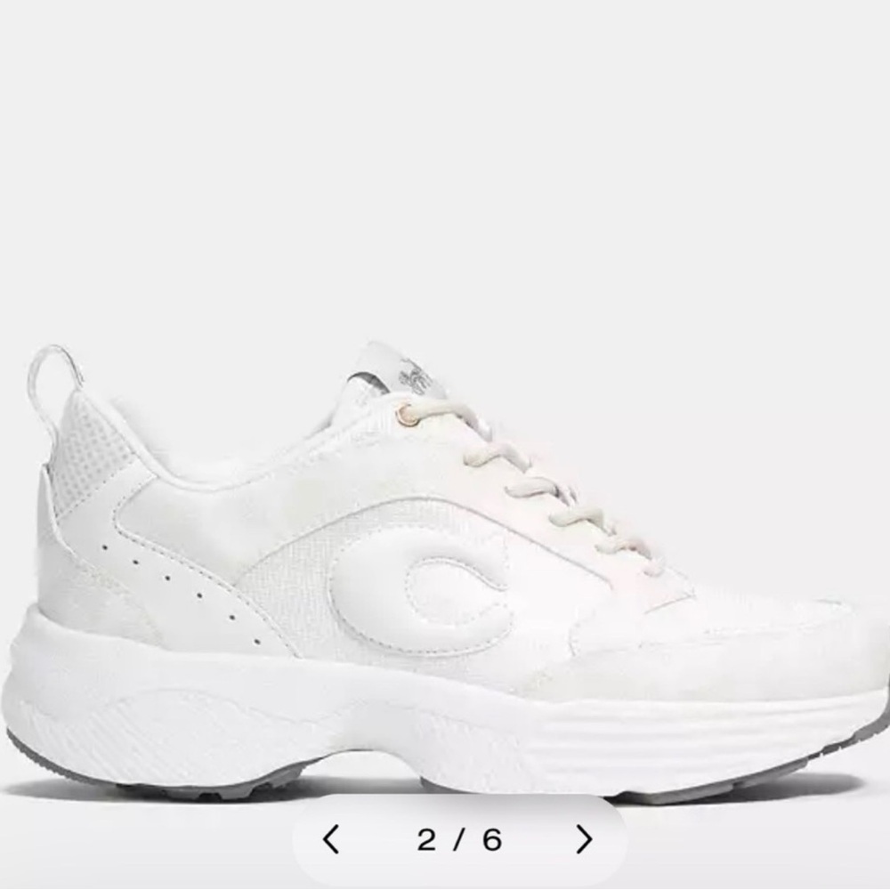 C275 Coach Tech Runner White Women's Sneakers in signature pattern - Picture 12 of 13